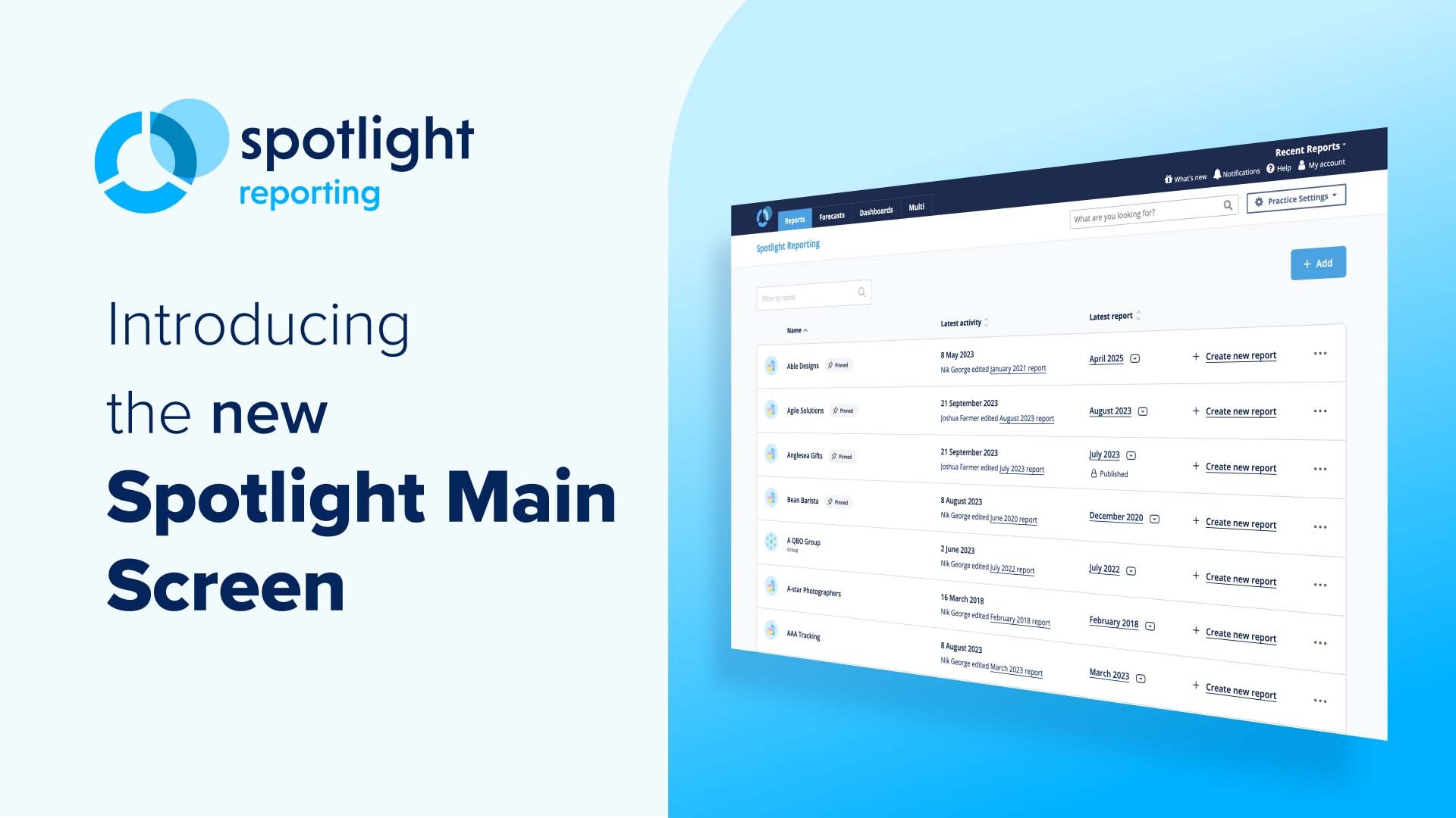 Powerful Financial Reporting Tools Spotlight Reporting
